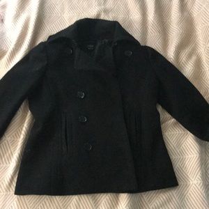 Classic J Crew pea coat. 100% wool, size medium